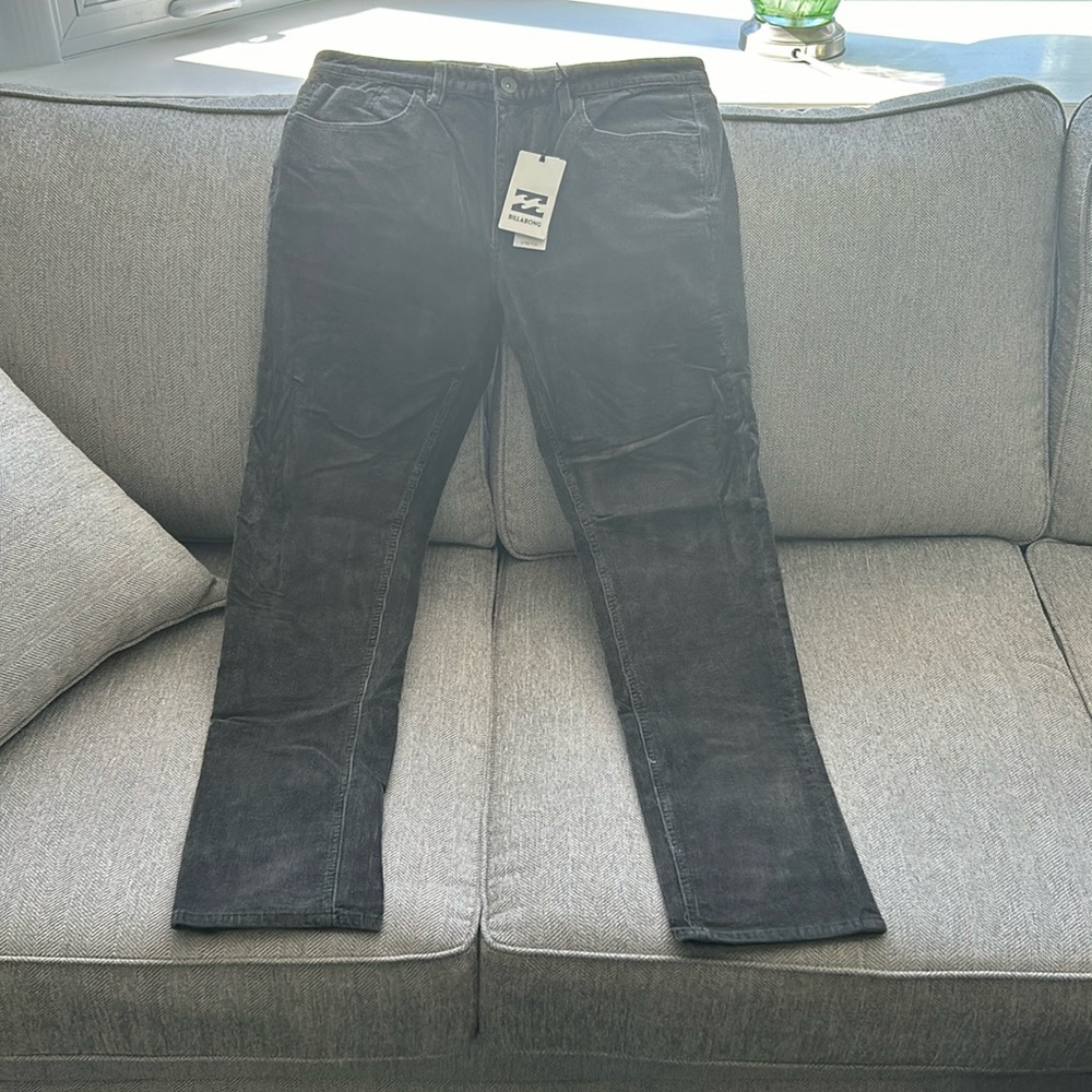 Dark Grey Corduroy Billabong Pants